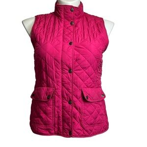 Talbot's Hot Pink Quilted Vest Barbiecore Size MP